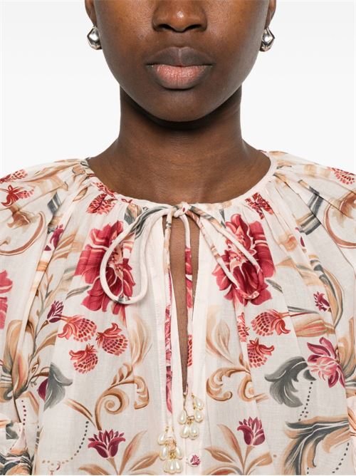 Floral print shirt FARM RIO | 345086SNAKESCARVESBLACK26097